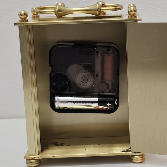 Alfred Sung Gold Table Clock with Handle - Picture 16 of 16